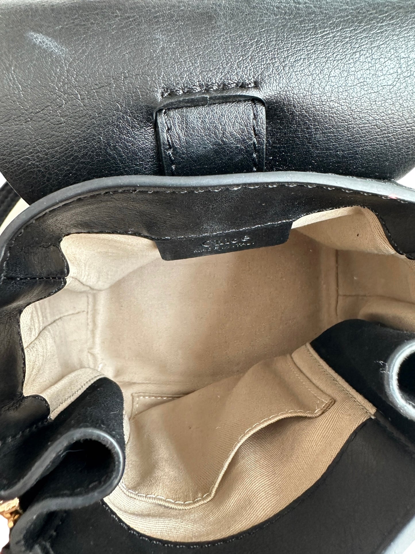 Faye Black Leather Mini Convertible Bag