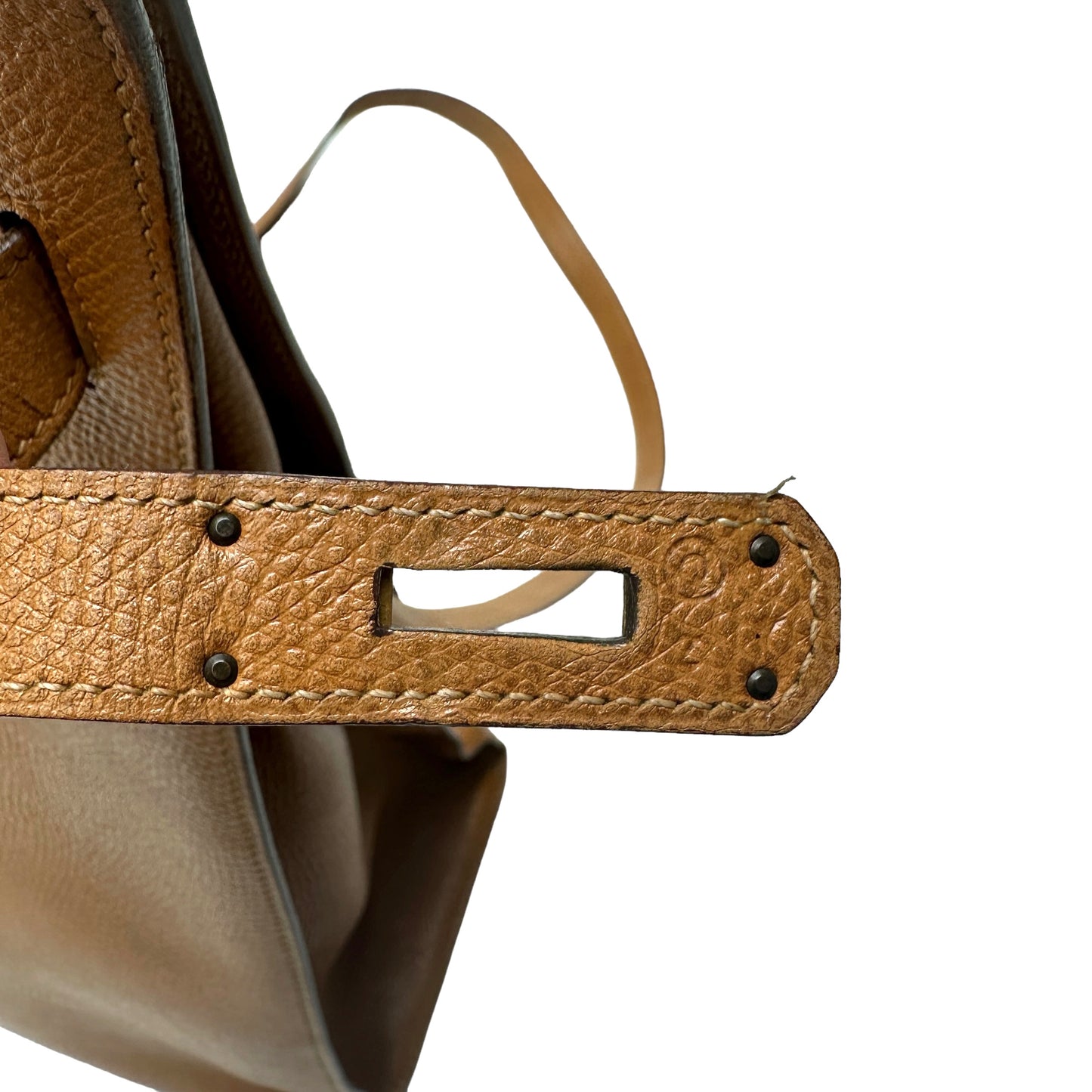 Vintage Kelly Sport Gold Leather Bag