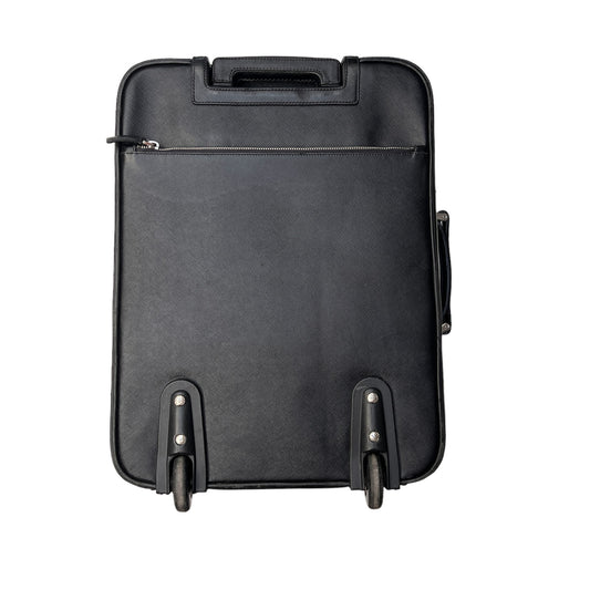 Black Saffiano Leather Suitcase