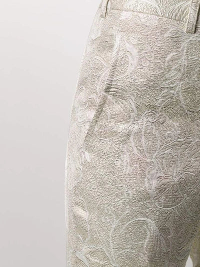 Gold Cotton Straight Pants - S