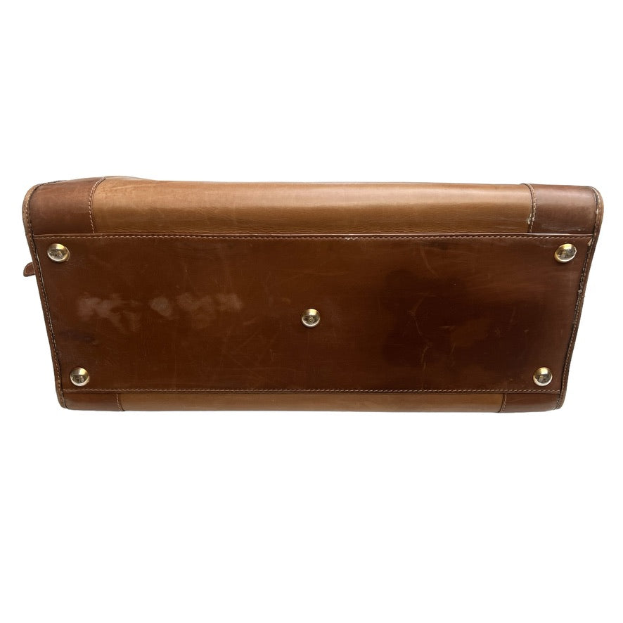 Vintage Brown Leather Travel Bag