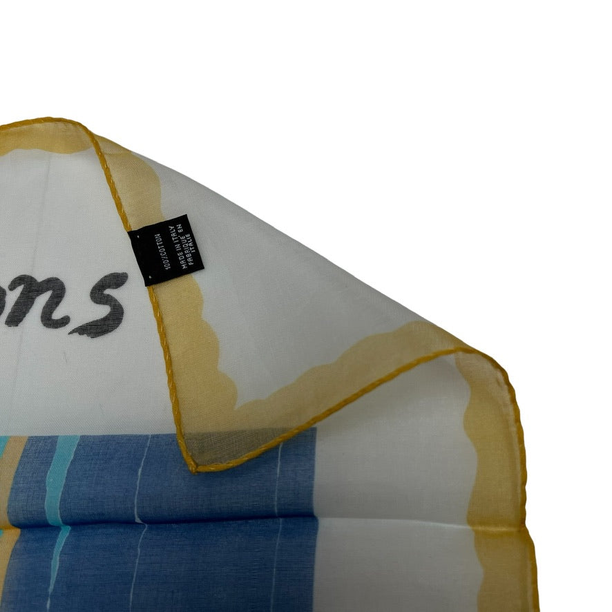 Yellow and Blue "L'ete" Scarf