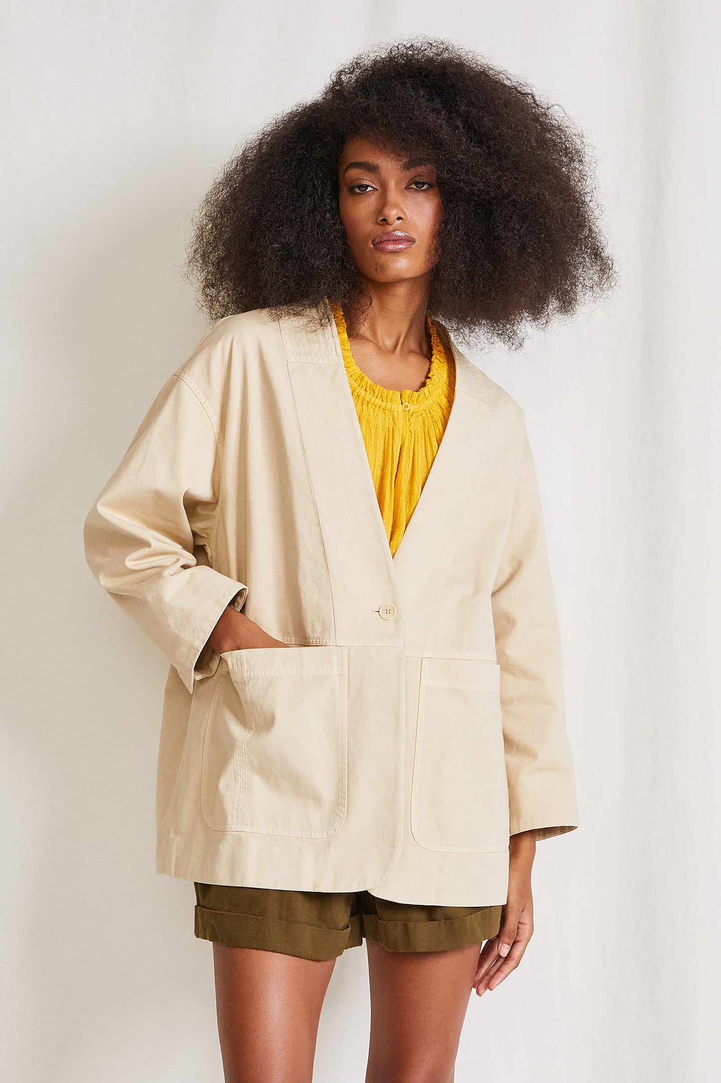 Juma Casual Beige Blazer - XS