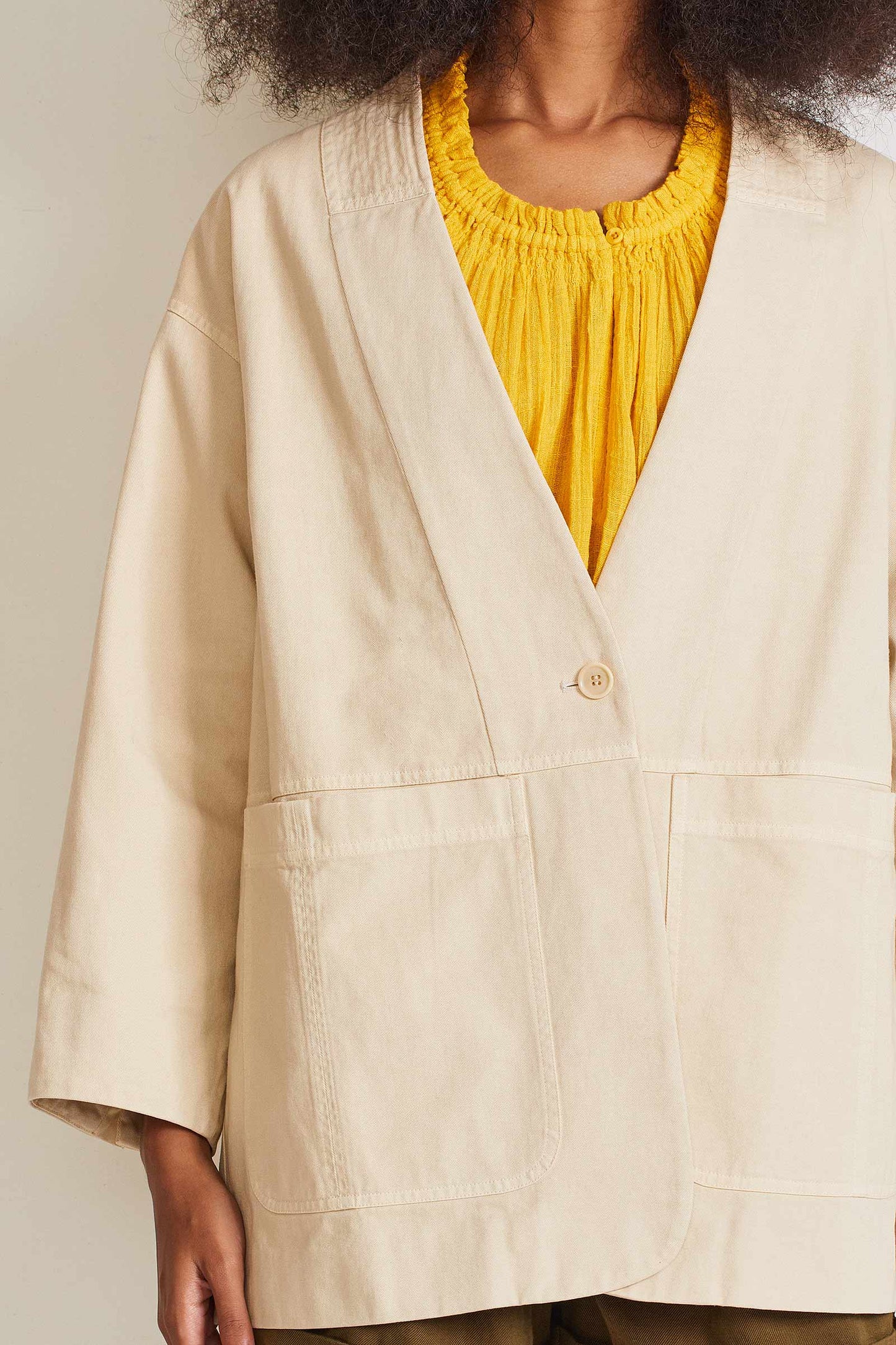 Juma Casual Beige Blazer - XS