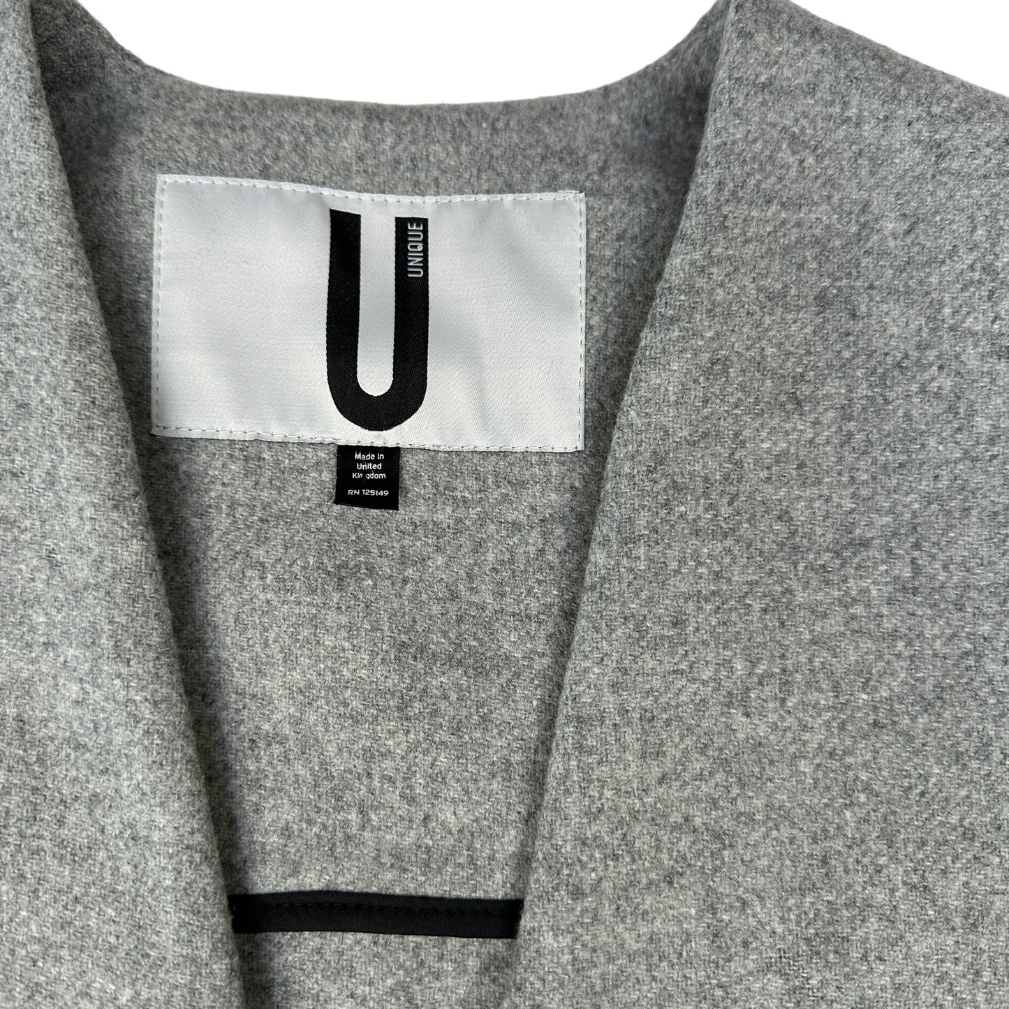 Grey Long Wool Vest - S