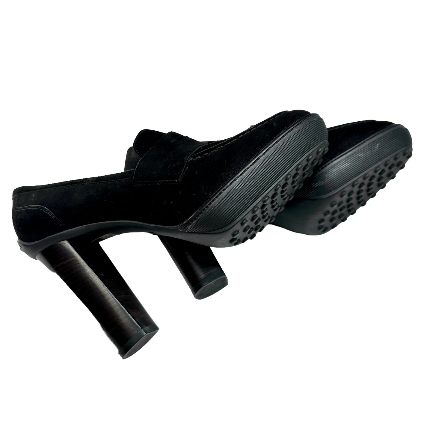 Black Suede High Heels - 10.5