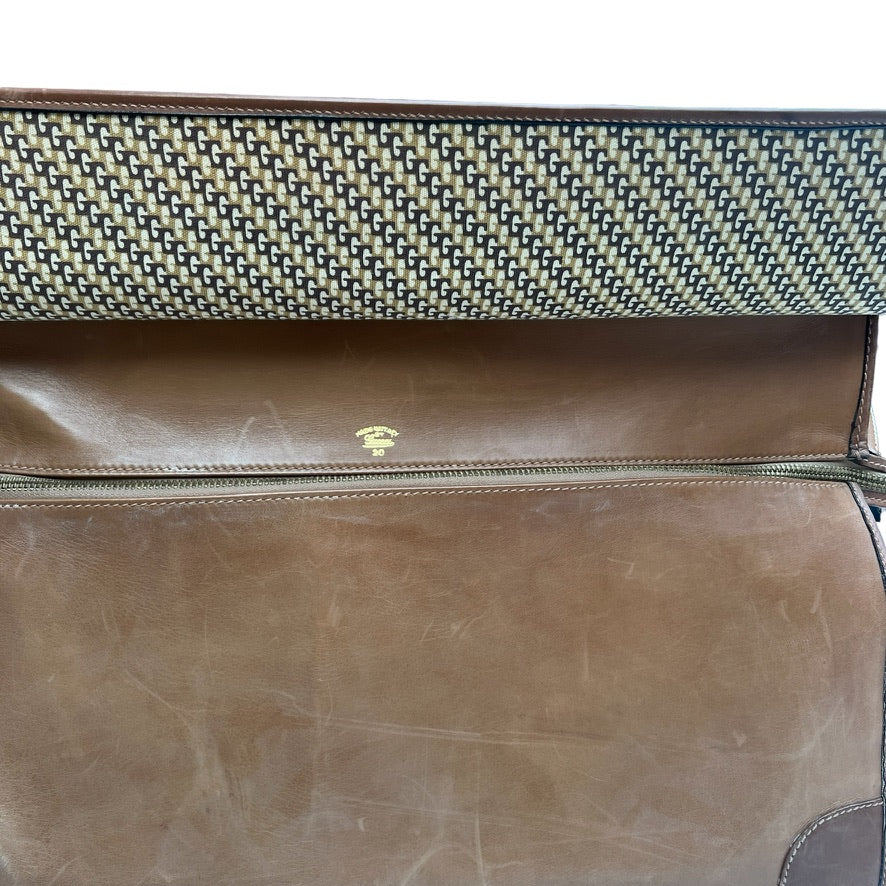 Vintage Brown Leather Travel Bag