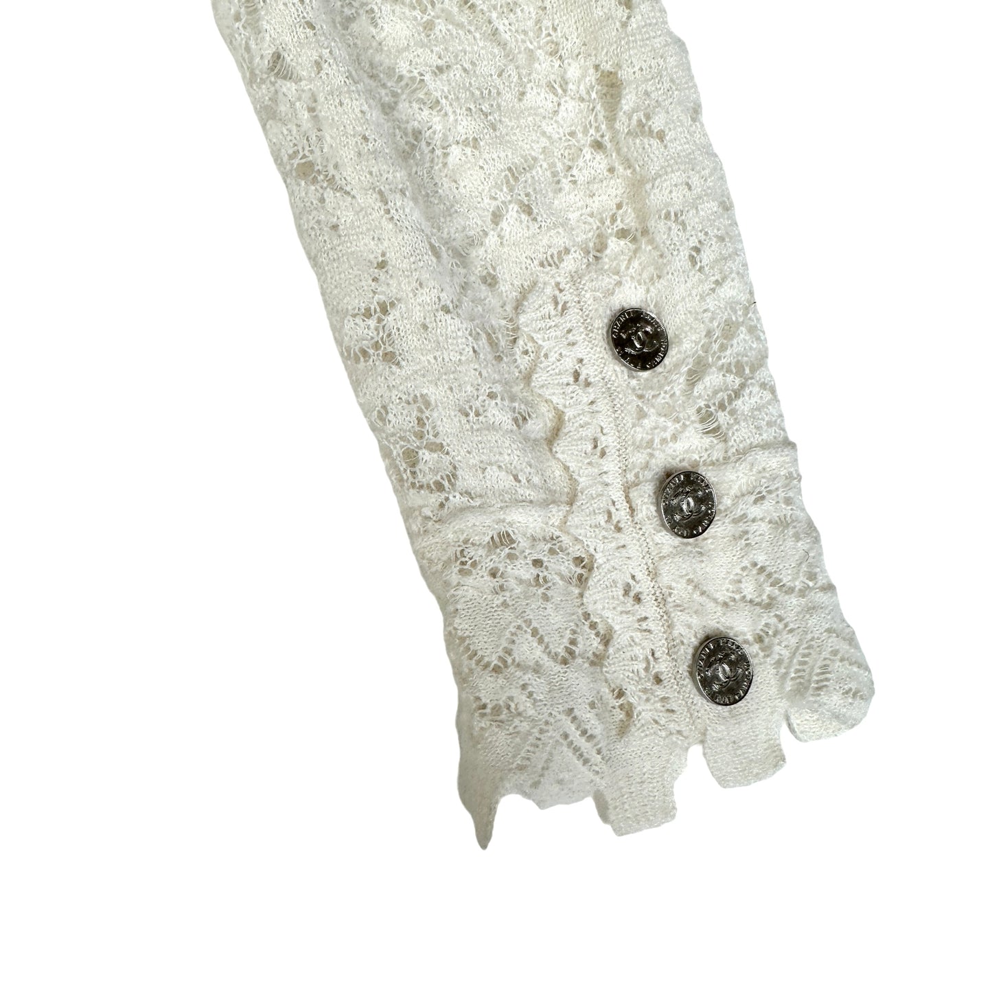 White Silk and Alpaga Dress - S