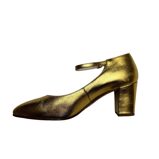 Gold Leather Heels - 10.5