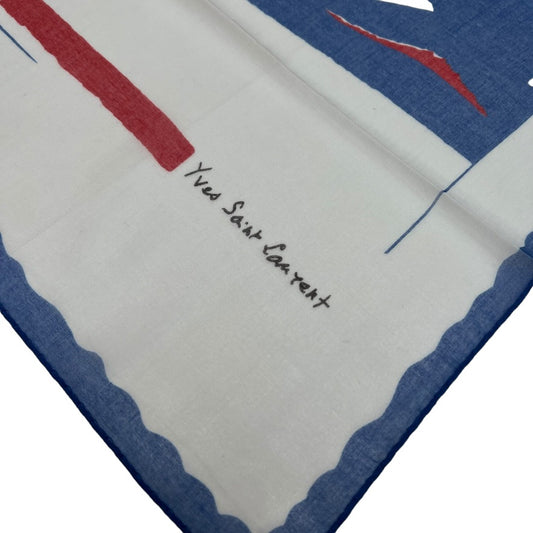 Blue & White "L'hiver" Scarf