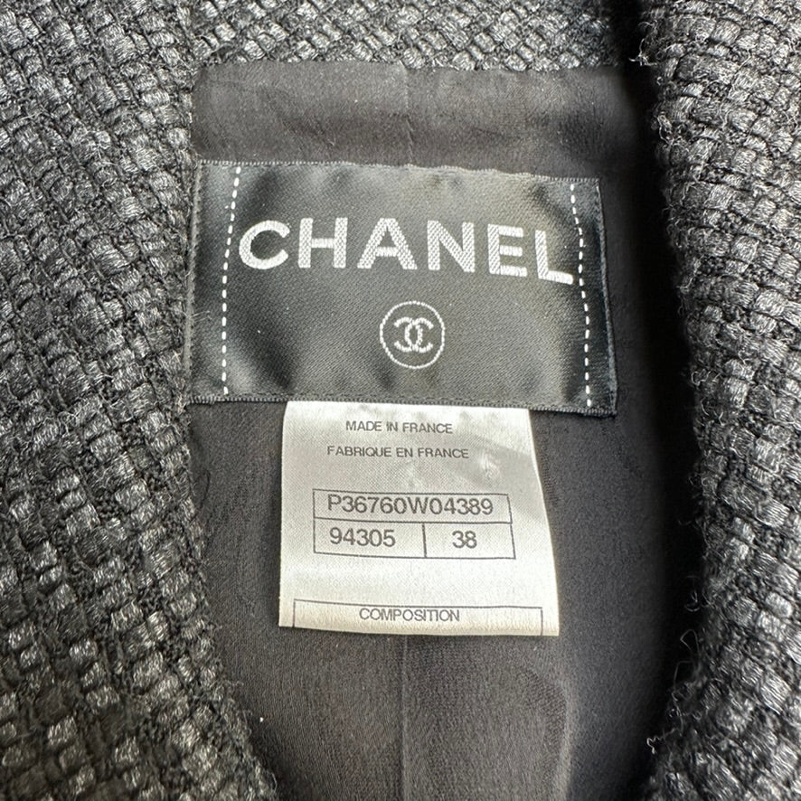 Black Tweed Blazer - M