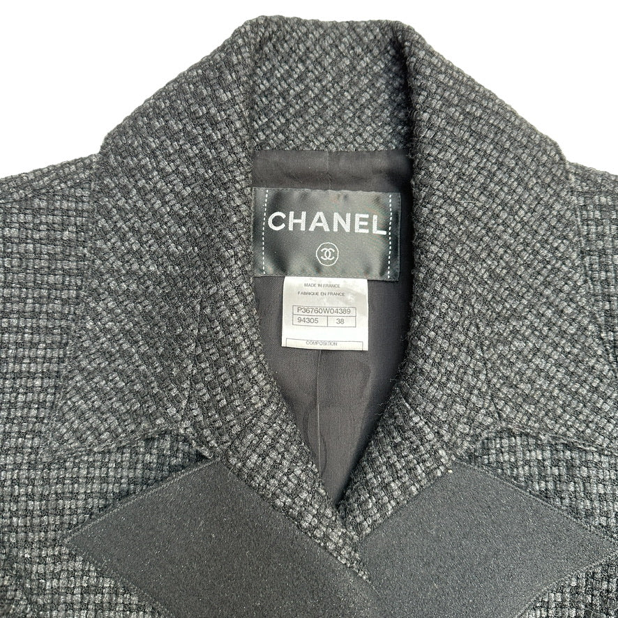 Black Tweed Blazer - M