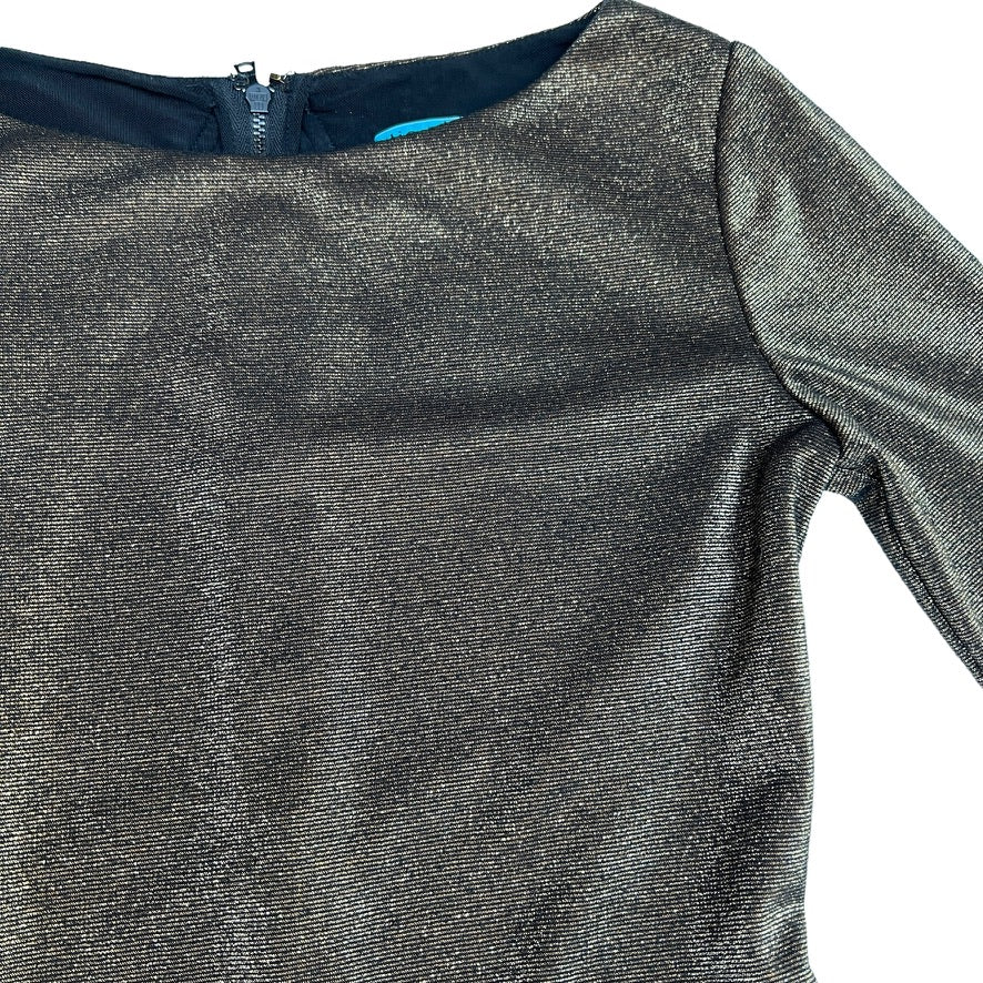 Gold Dress with Mesh Back - S