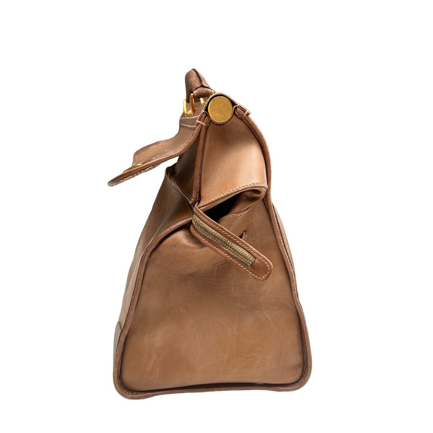 Vintage Brown Leather Travel Bag