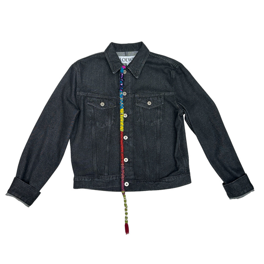 Black Denim Jacket - L