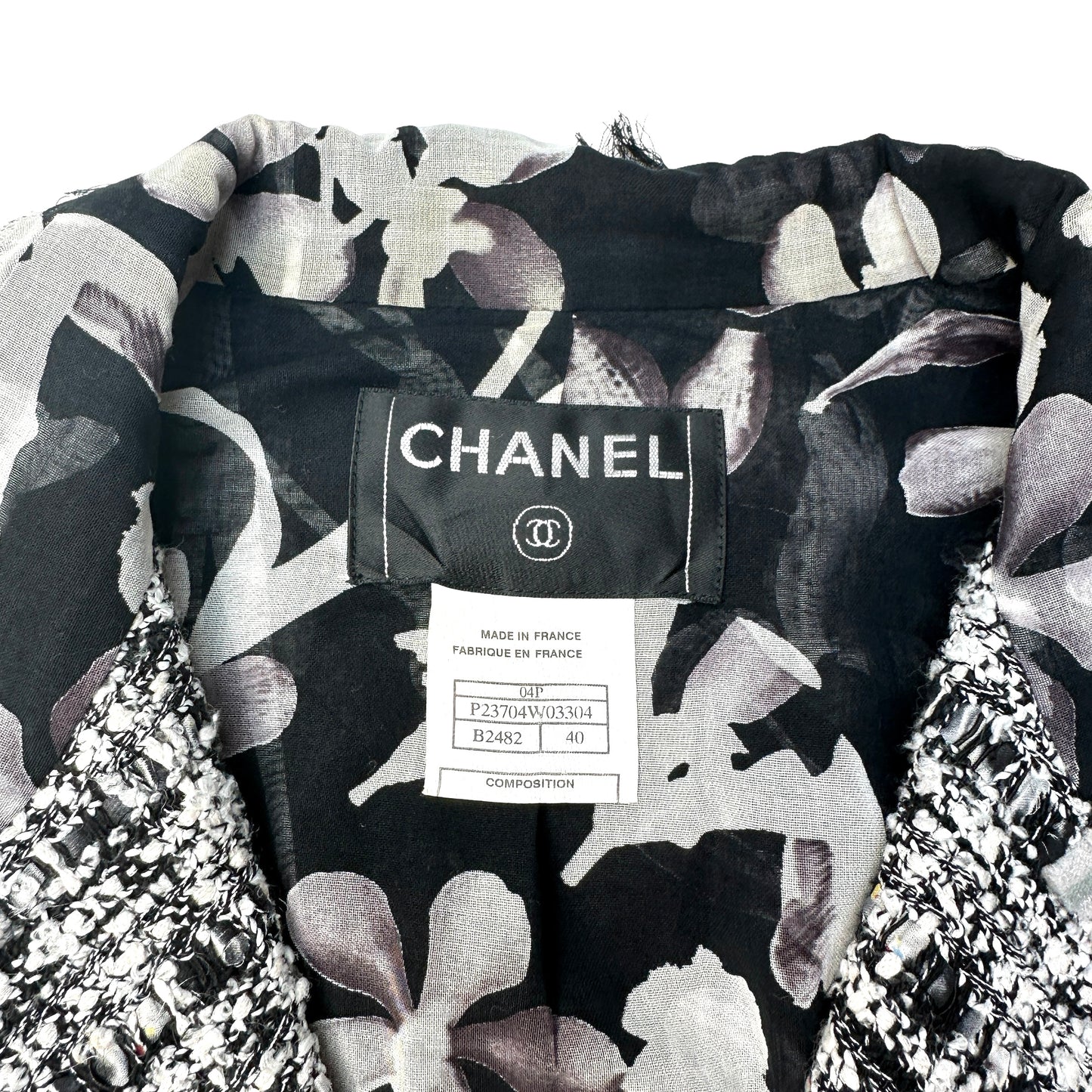 Black & White Tweed Blazer - M
