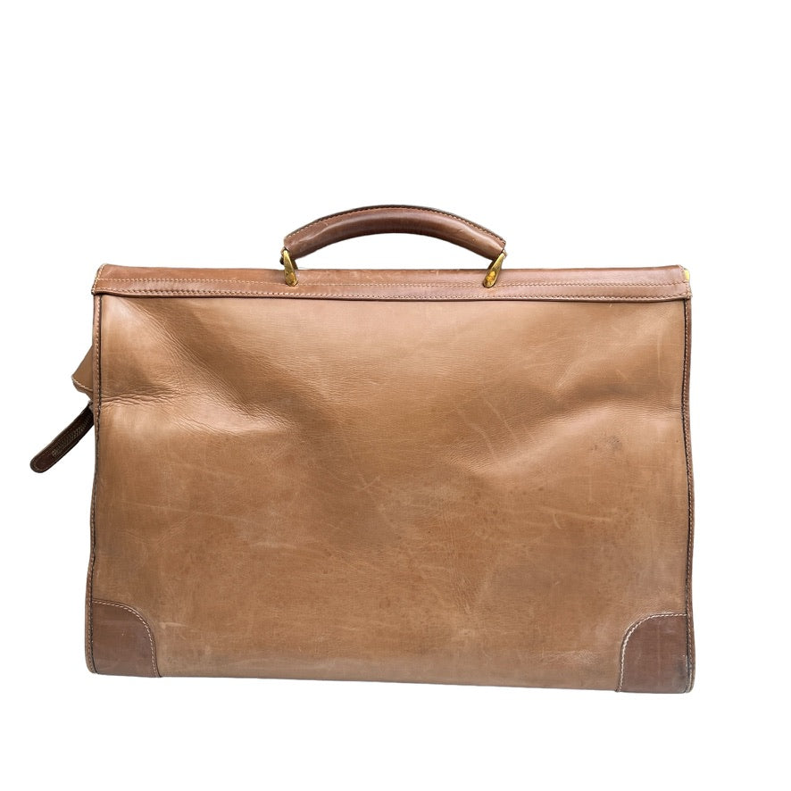 Vintage Brown Leather Travel Bag