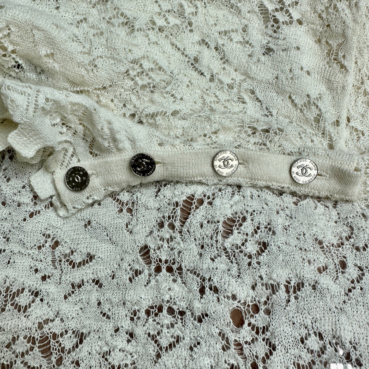 White Silk and Alpaga Dress - S