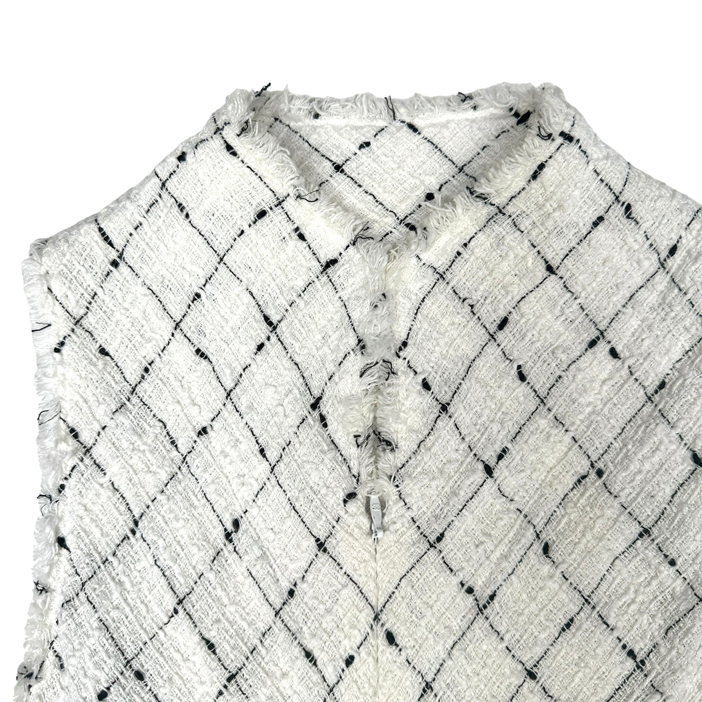 Sleeveless Tweed Dress - M