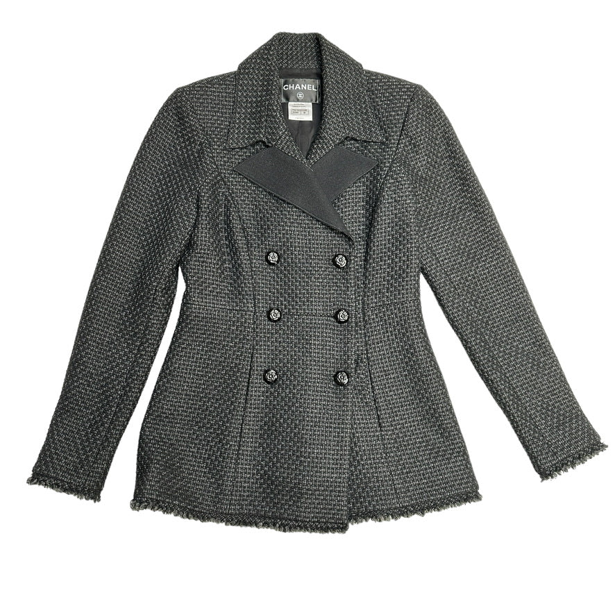 Black Tweed Blazer - M