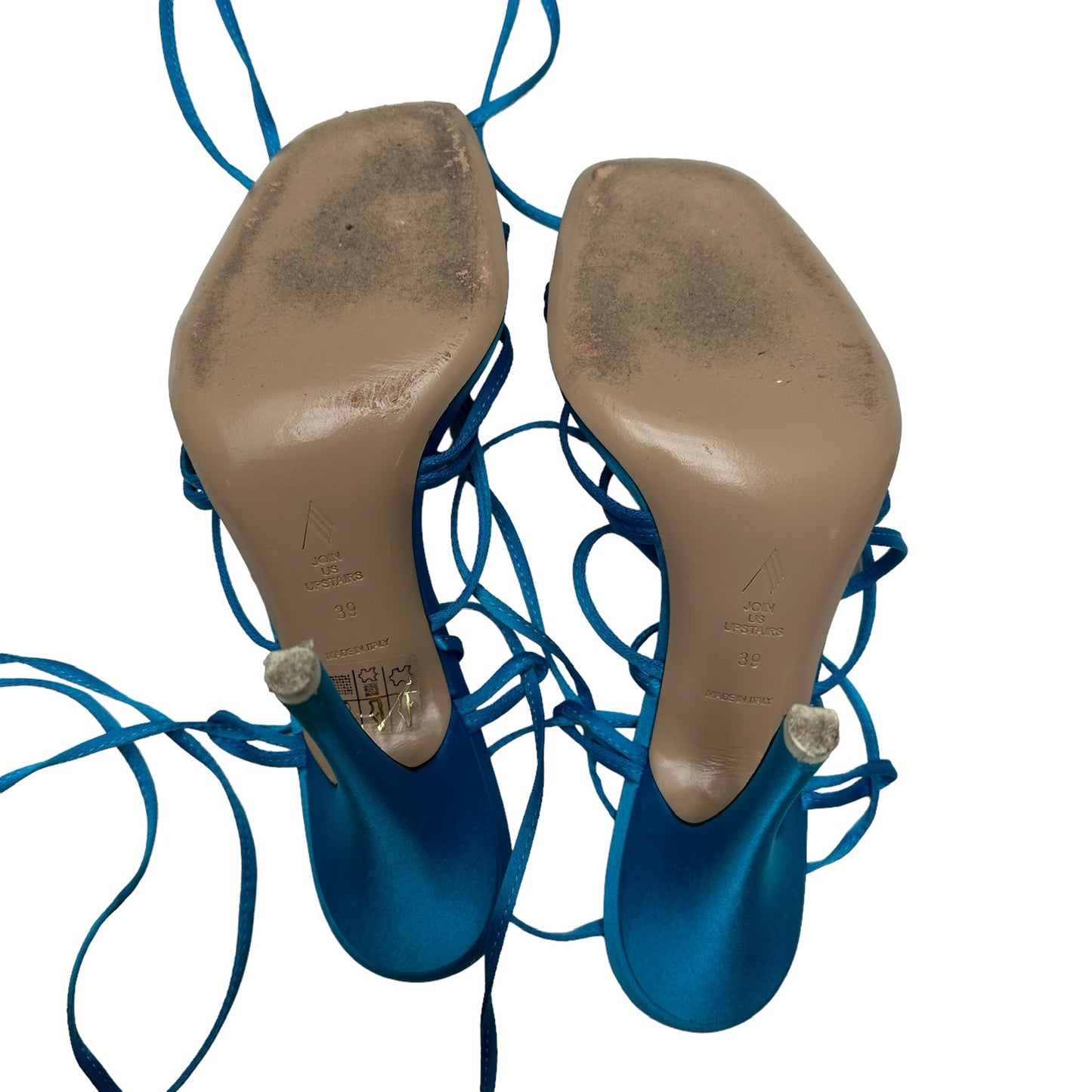 Satin Heeled Sandals - 9