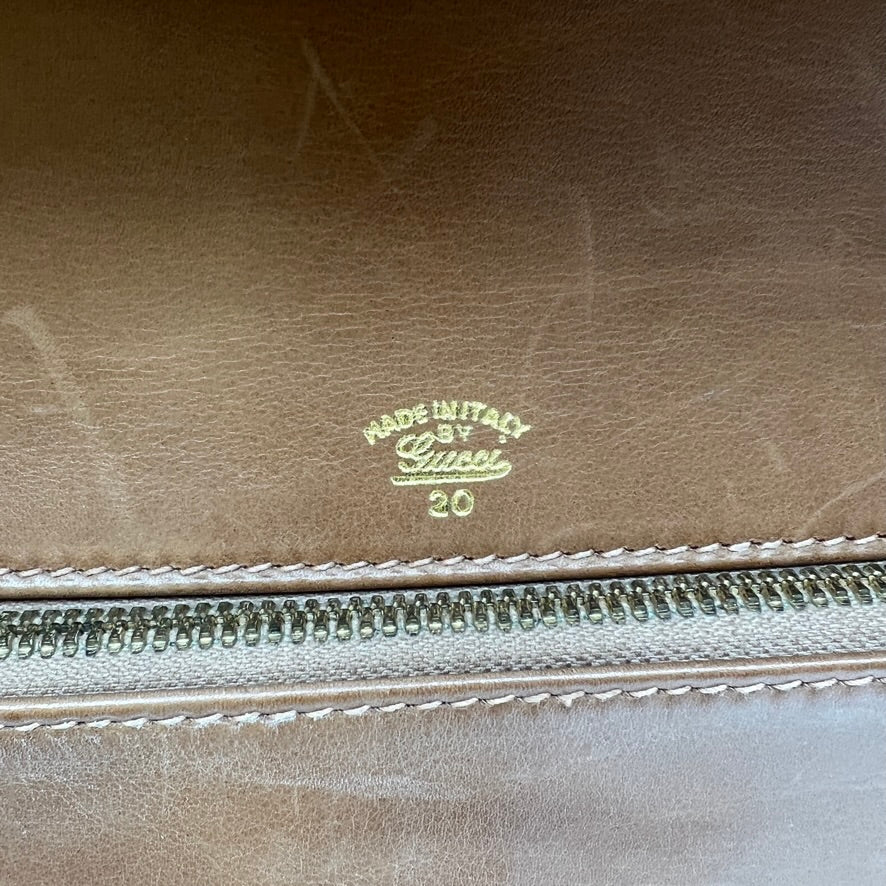 Vintage Brown Leather Travel Bag