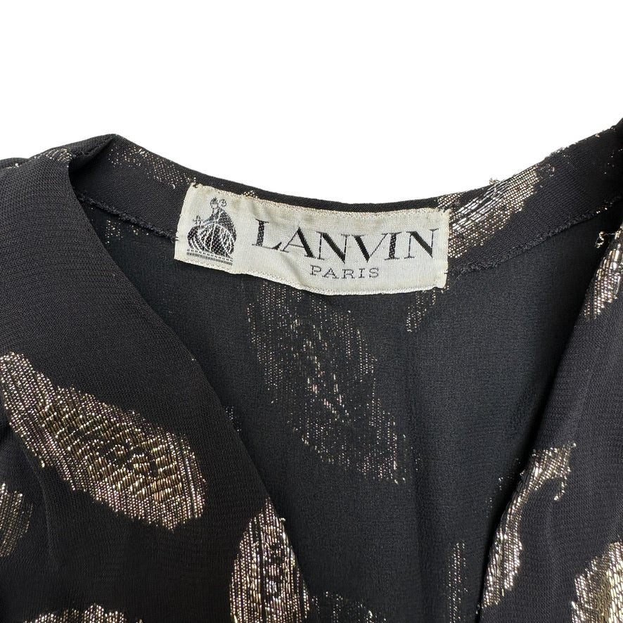 Black & Gold Vintage Dress - S