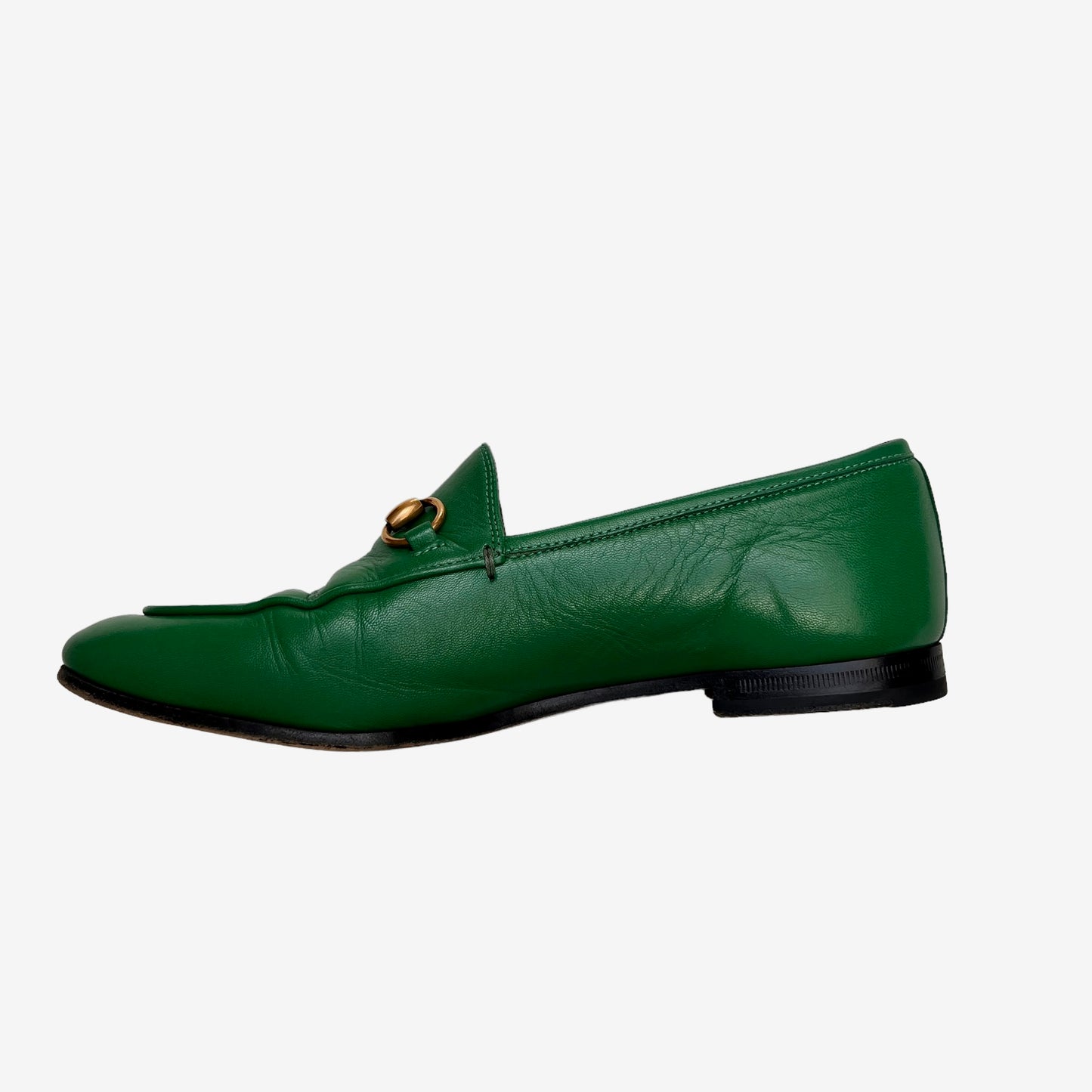 Green Leather Loafers - 7