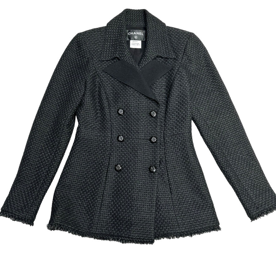 Black Tweed Blazer - M