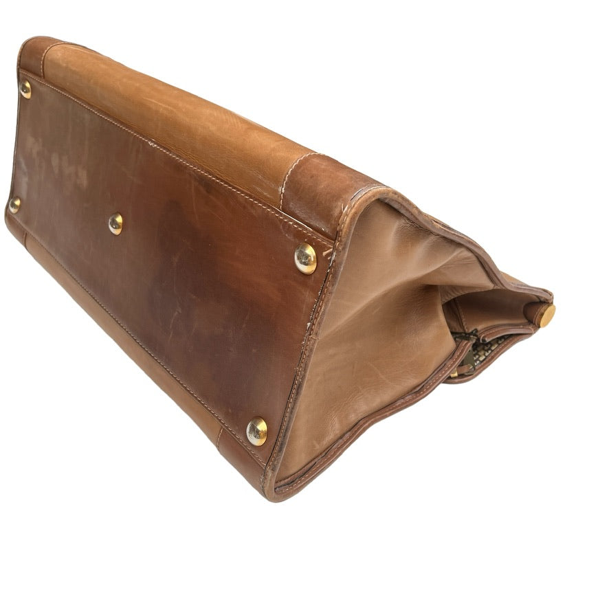 Vintage Brown Leather Travel Bag