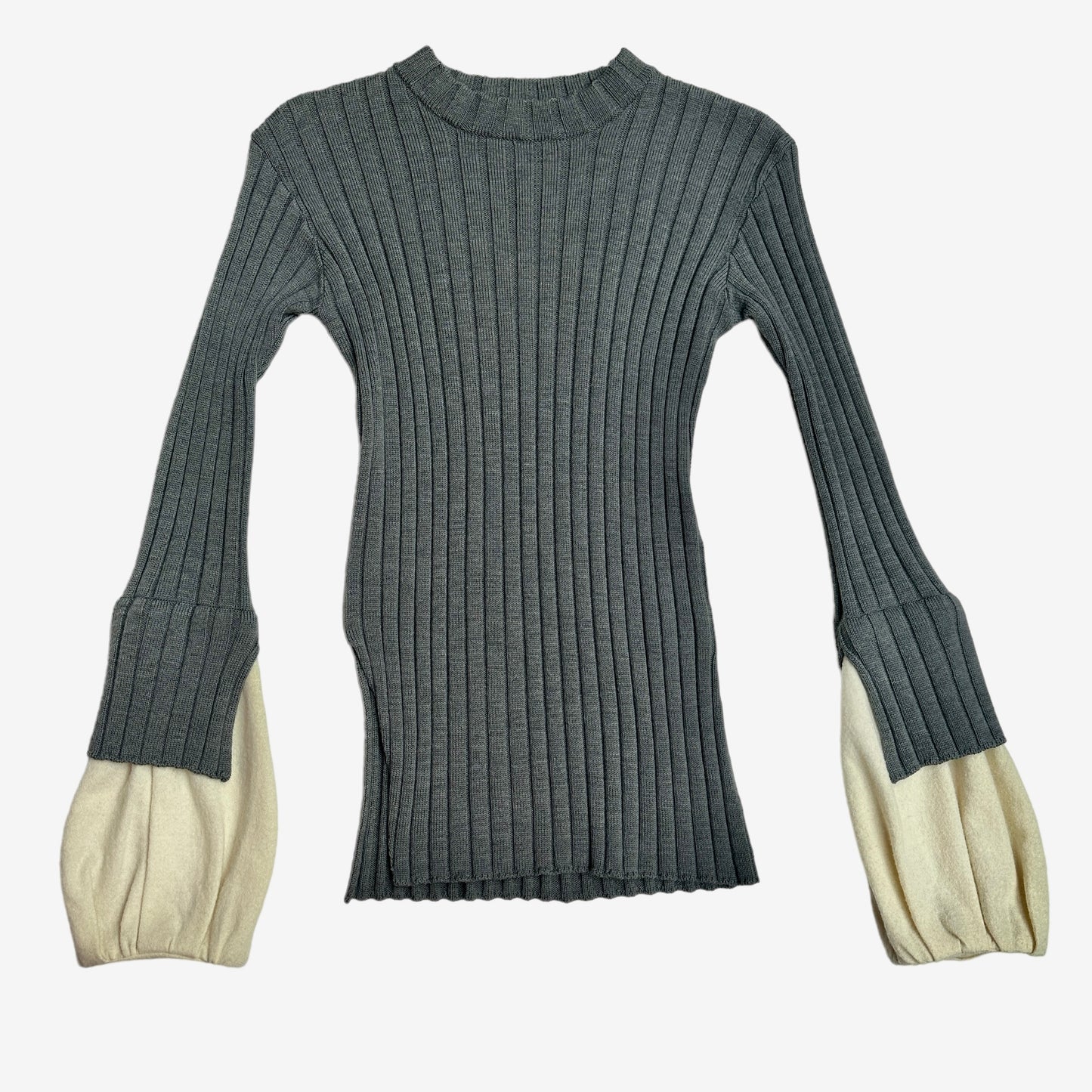 Grey Wool Sweater - S