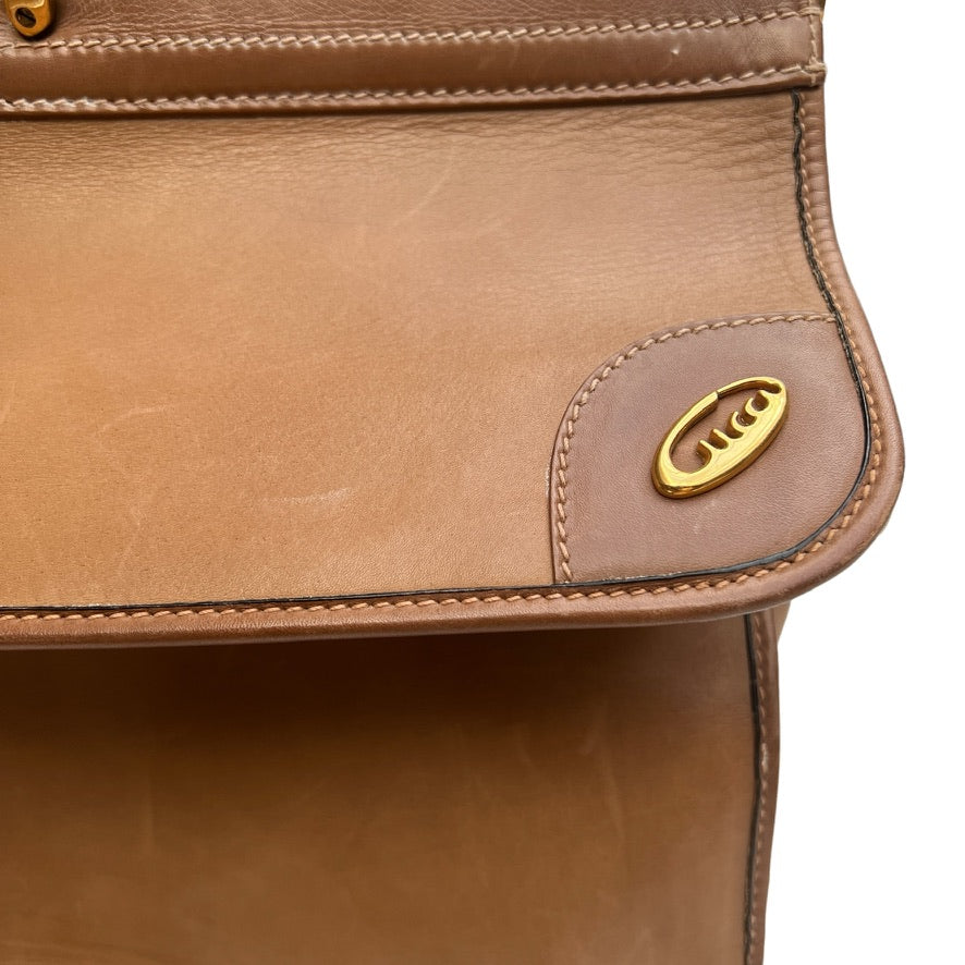 Vintage Brown Leather Travel Bag