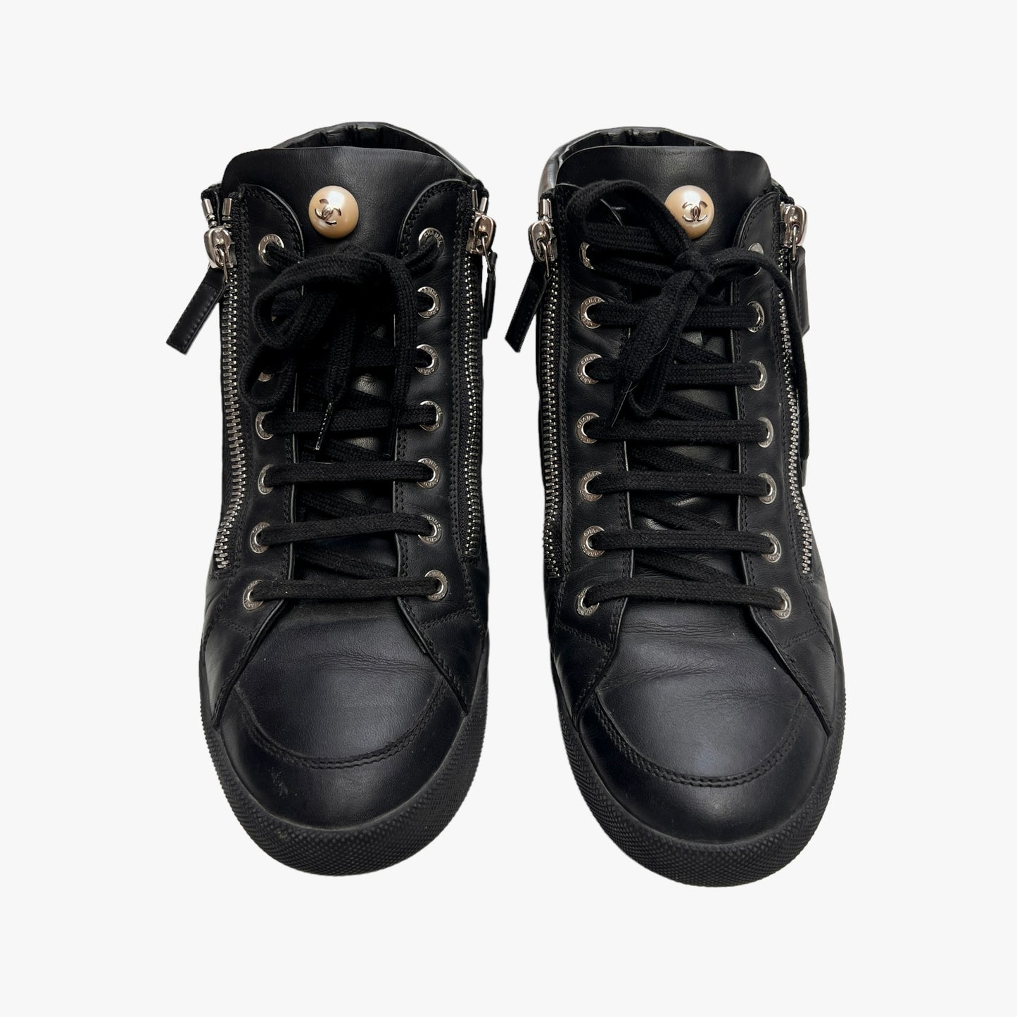 Black High Top Sneakers - 7