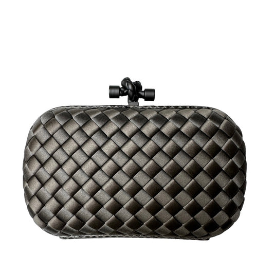Intrecciato Satin & Snake Skin Clutch