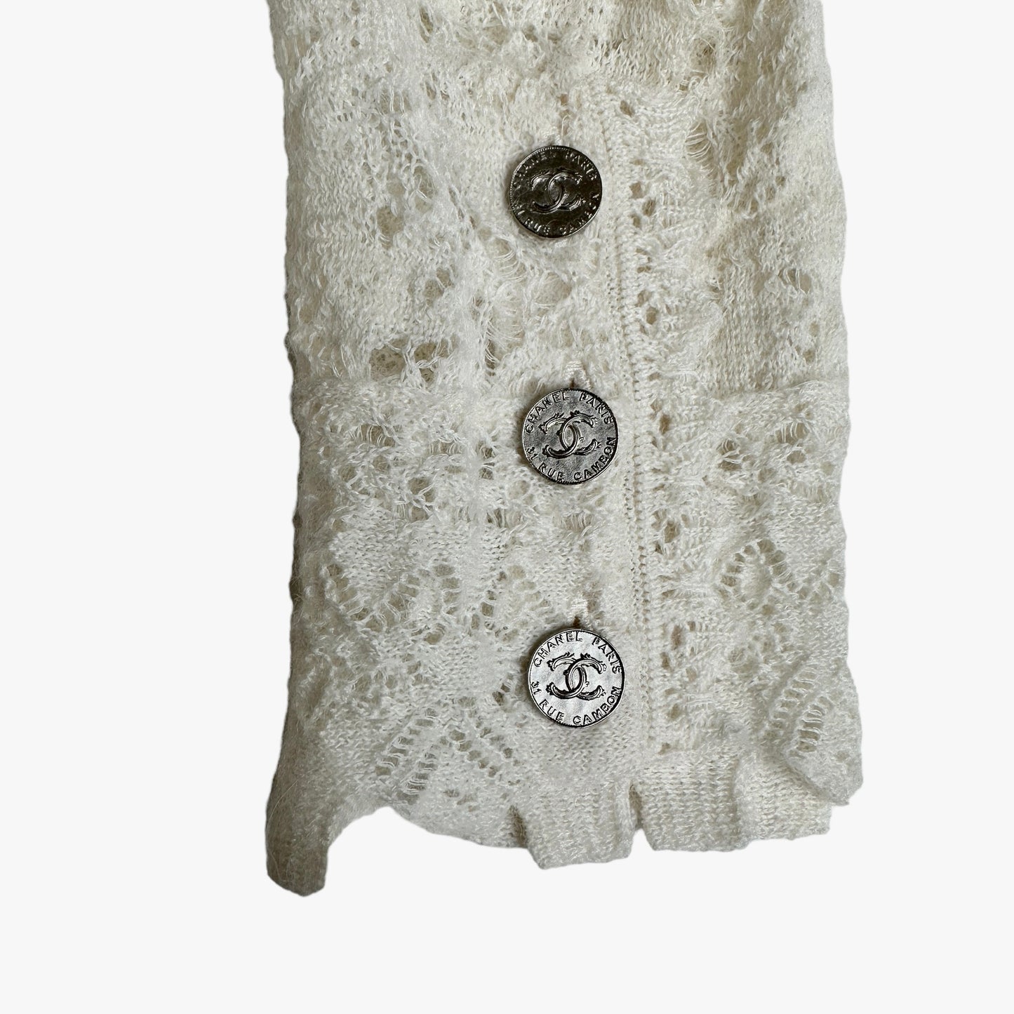 White Silk and Alpaga Dress - S