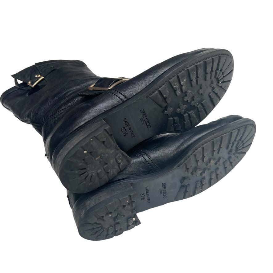 Black Leather Boots - 7.5