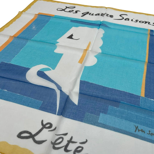 Yellow and Blue "L'ete" Scarf