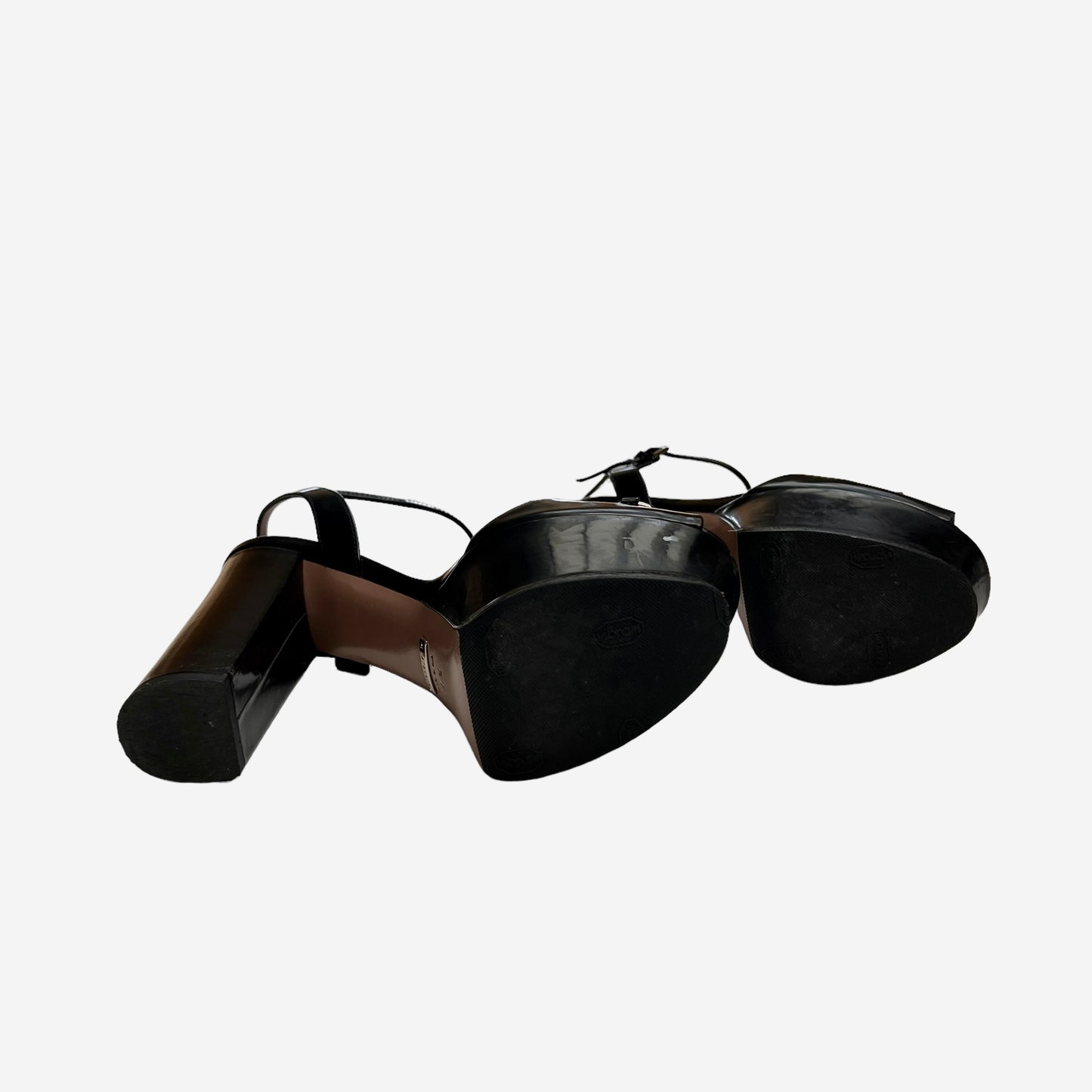 Black Patent Horse bite Platform Heels - 6.5