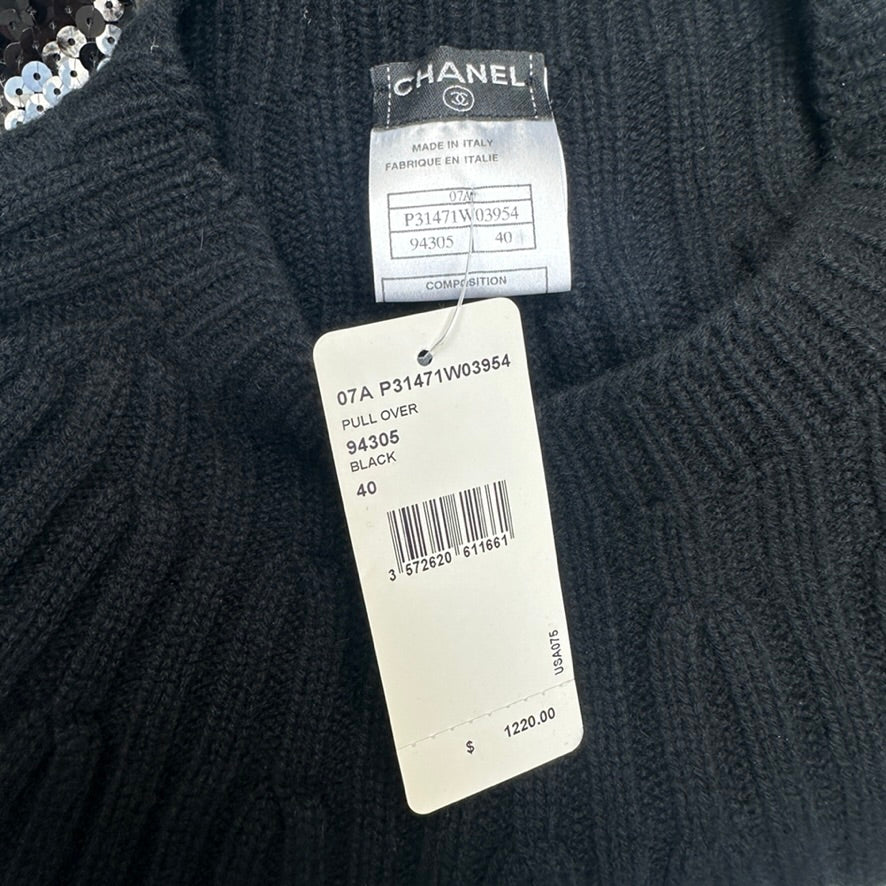 Sequins Black Top - M