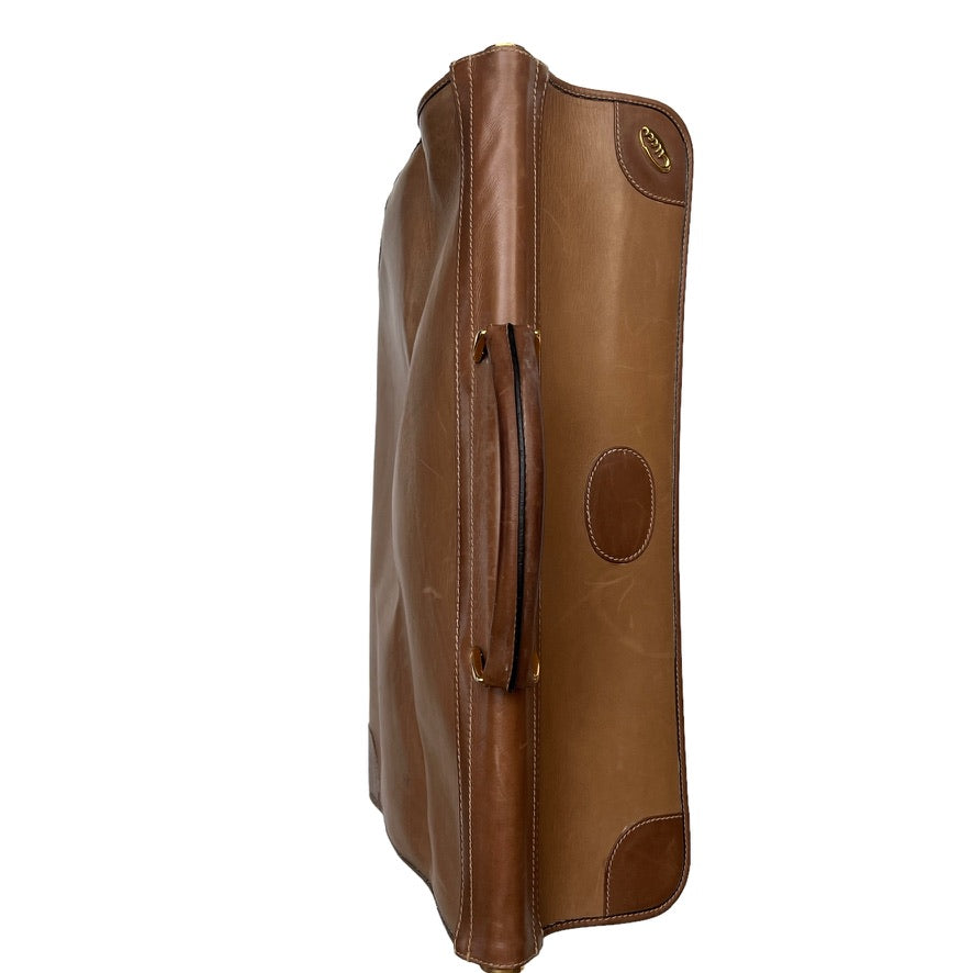 Vintage Brown Leather Travel Bag