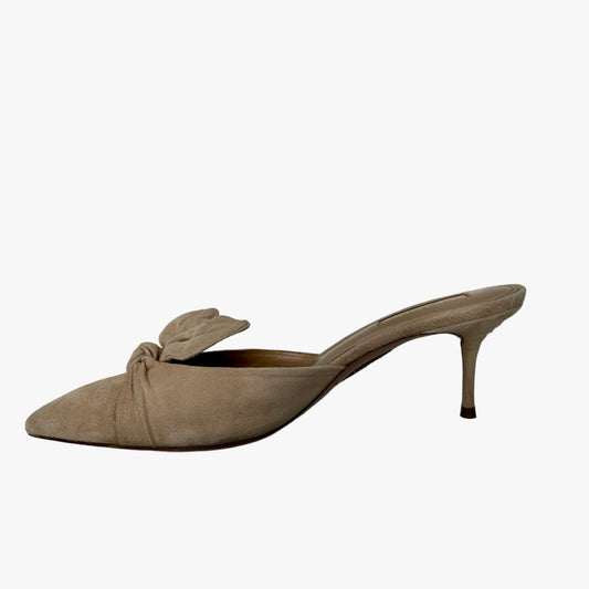 Nude Suede Slides - 6.5