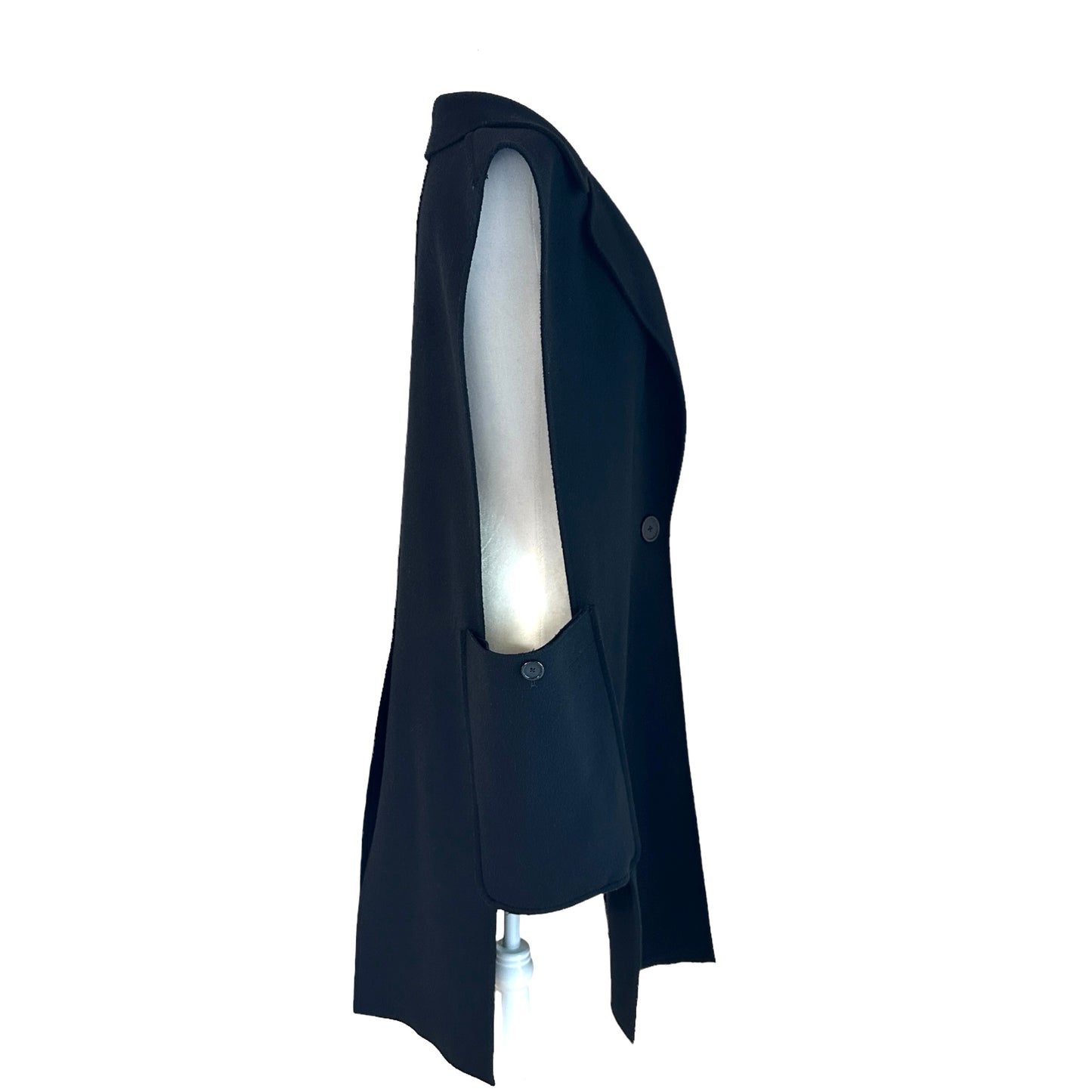 Black Long Vest - OS