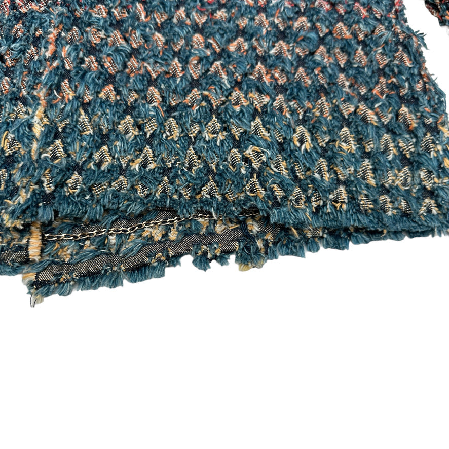 Tweed & Denim Jacket - L
