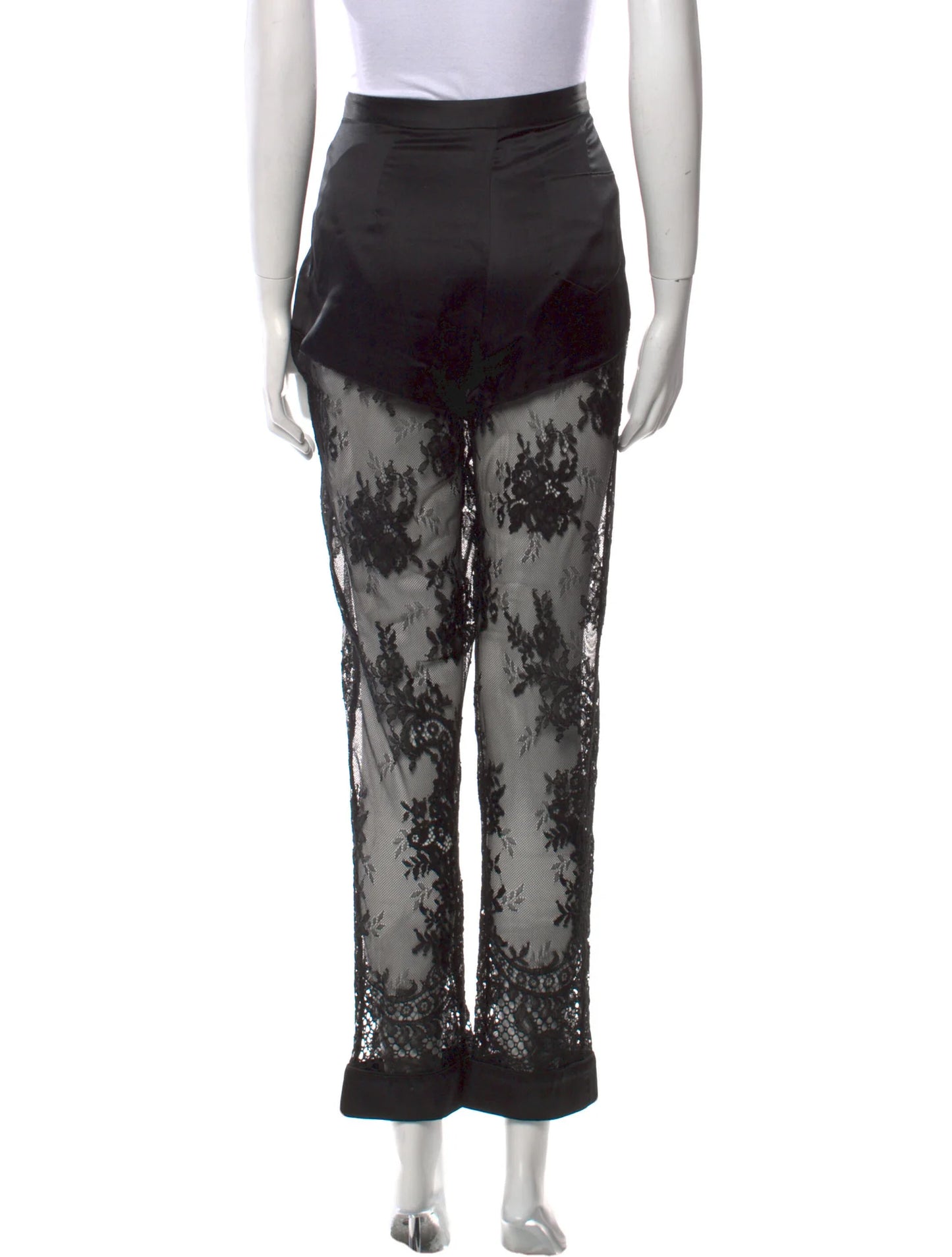 Black Lace Pants - 4