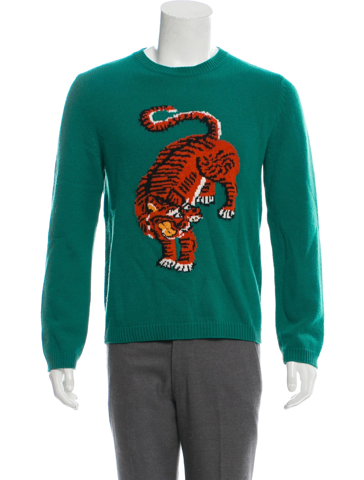 Men Wool Tiger Sweater - S