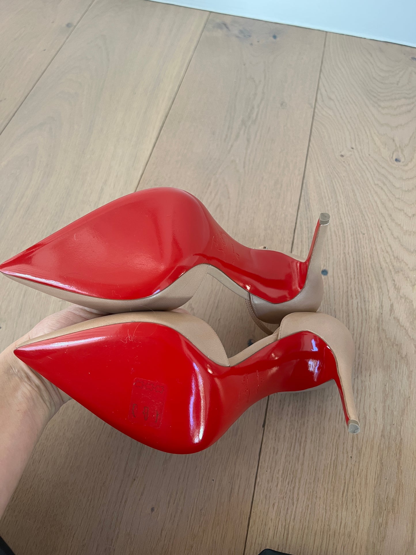 Nude Leather Heels - 11