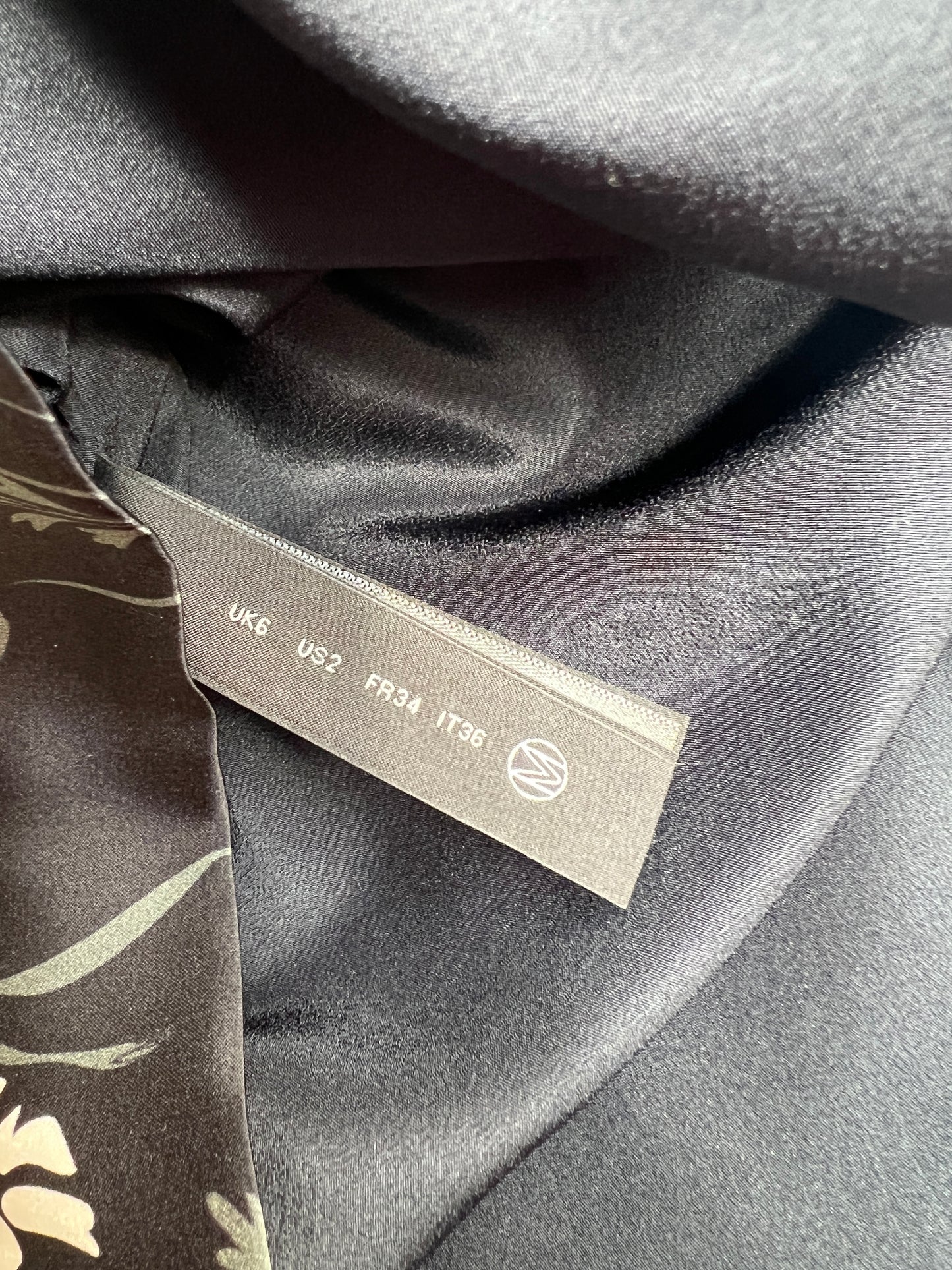 Black Dress with Faux Pearl Details - 2