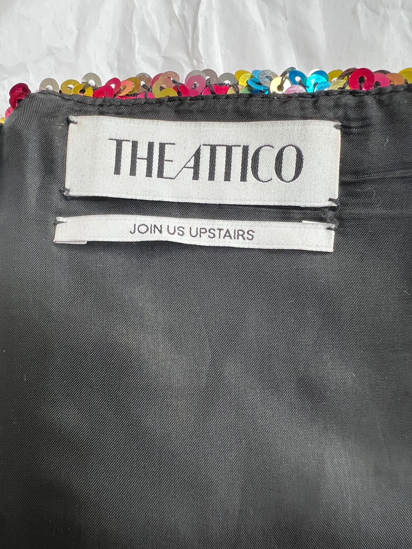 Sequins Cropped Bustier - S