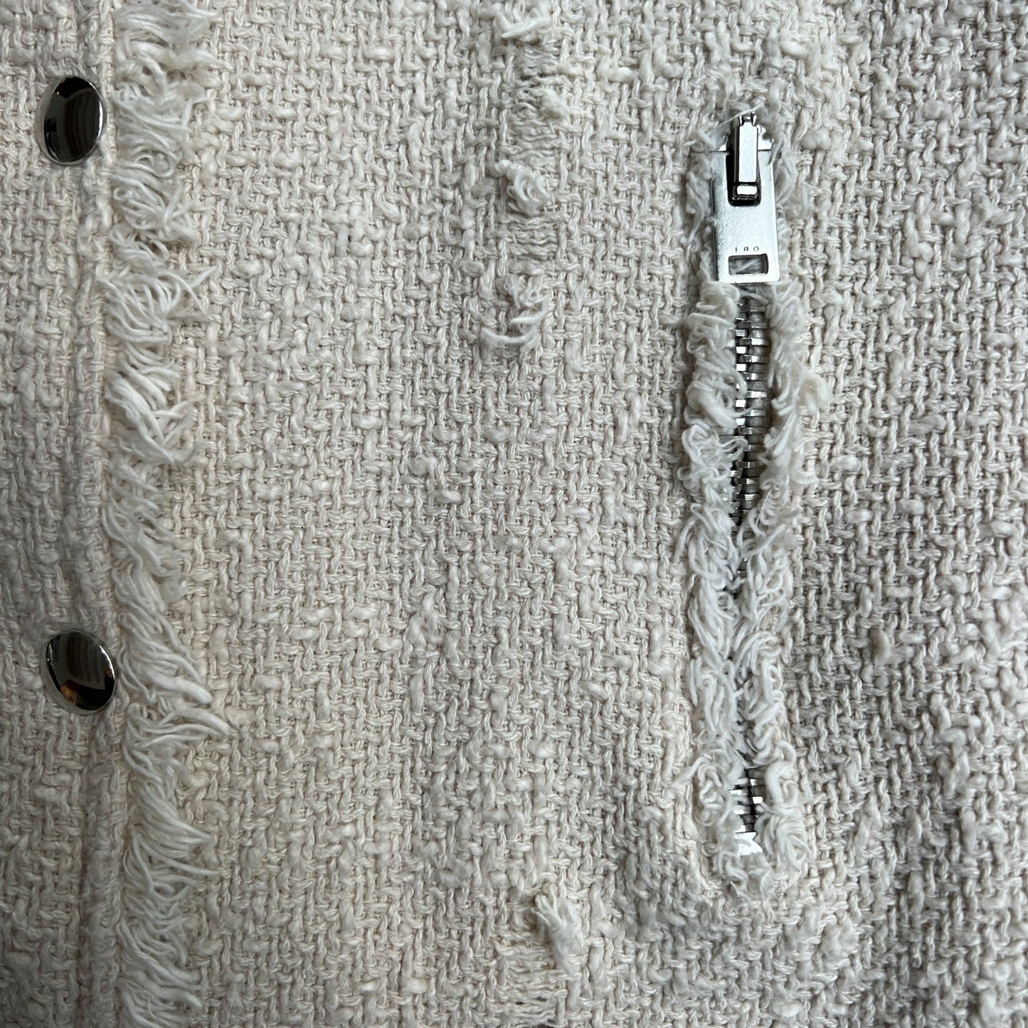 Cream Cotton Blazer - S