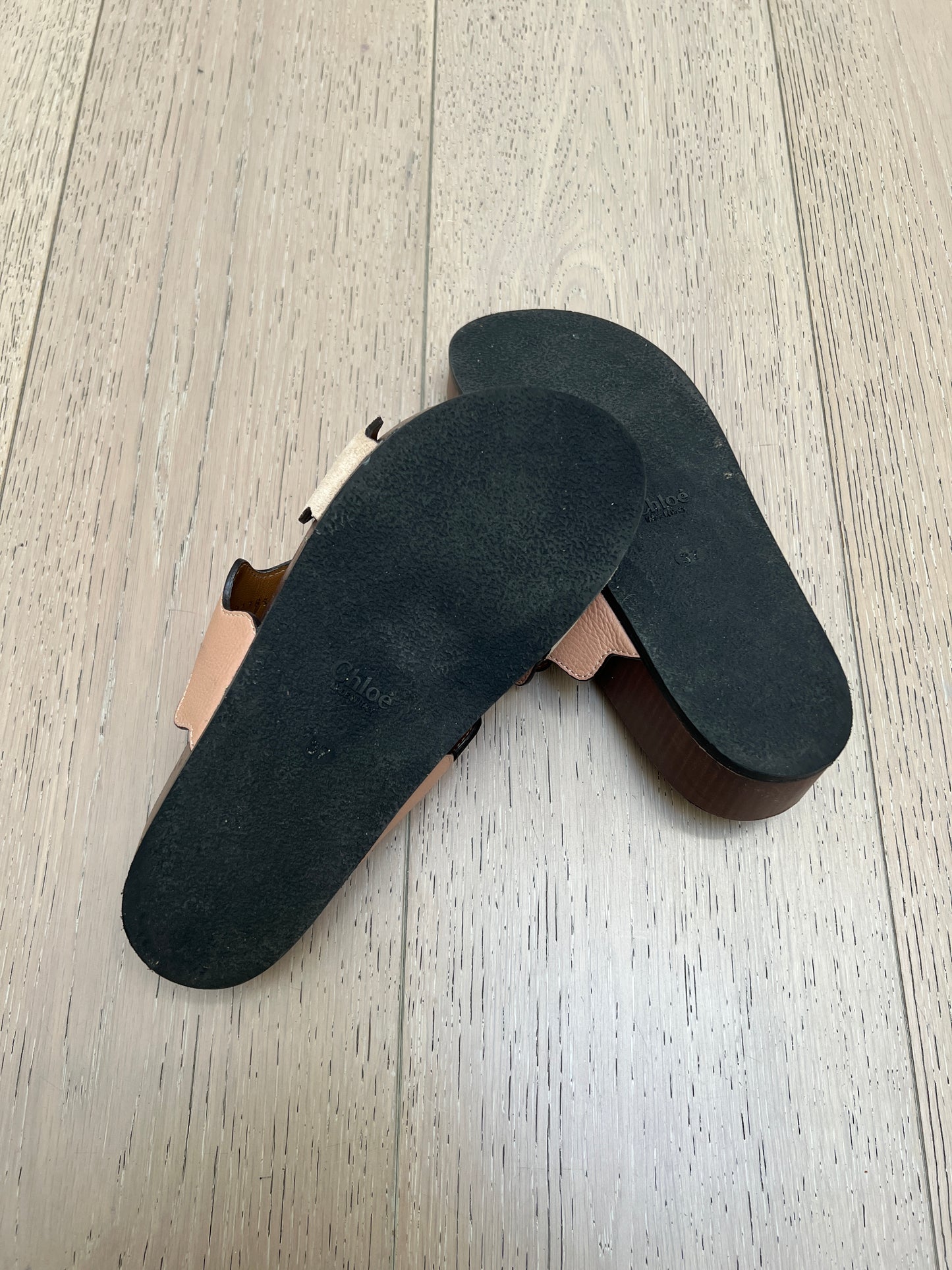 Leather Platform Slides - 7